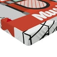 thumbnail image 2 of Ambesonne Black White Fitted Sheet, Retro Red Music Box, Twin Size, Orange Pale Grey Black, 2 of 3