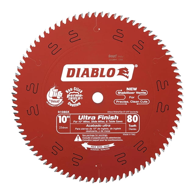 Sierra Circular DIABL0 10X5/8 80 Dientes C-Tung Diablo F03F013249