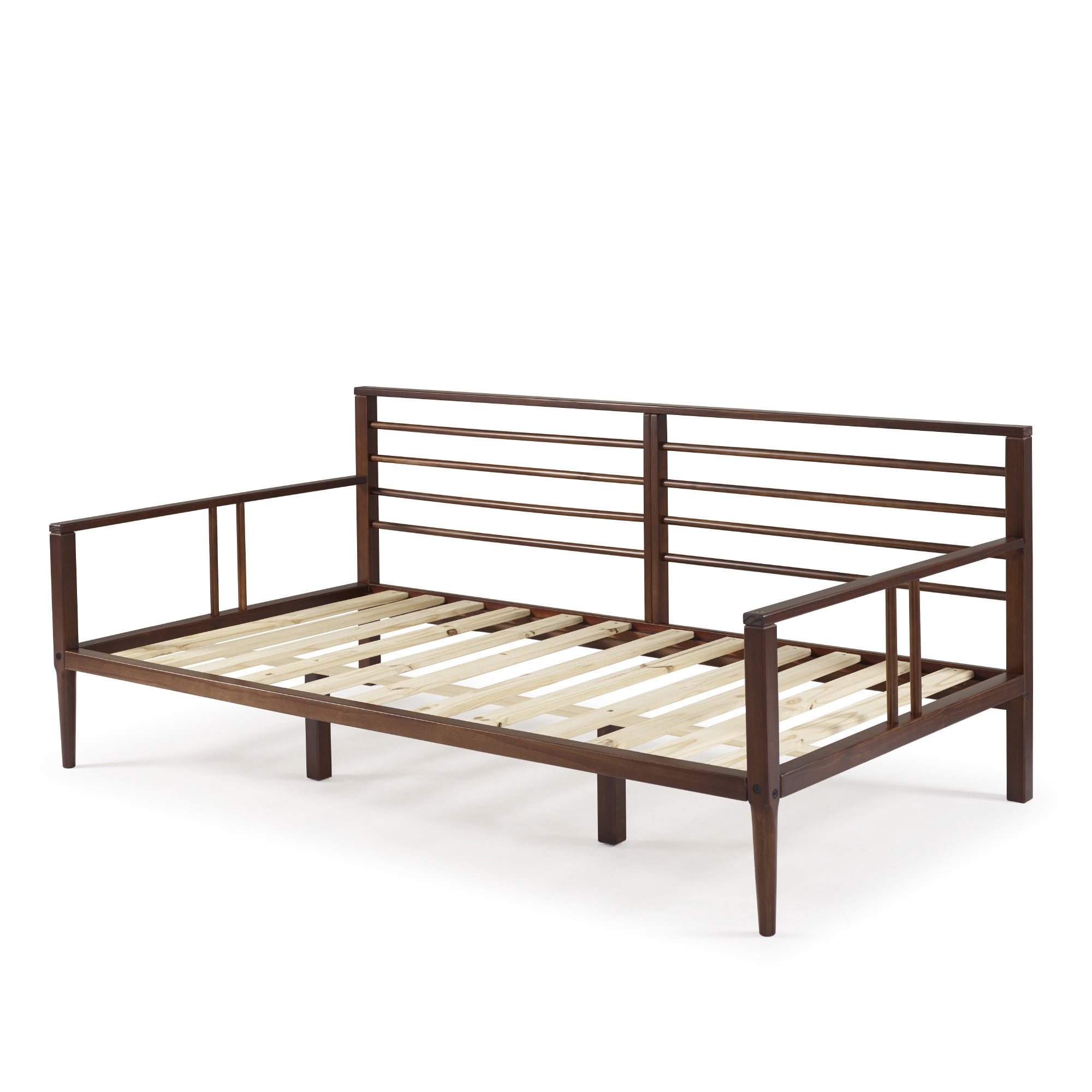 Walker Edison Mid-Century Miller Solid Wood Spindle Daybed, Walnut