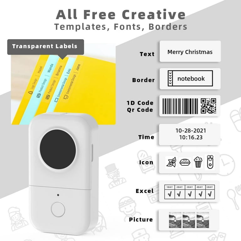 Dropship D30 Label Maker Machine With Tape; Portable Bluetooth Label  Printer; Small Smart Phone Handheld Sticker Mini Labeler Multiple Templates  Font Icon Easy To Use Inkless Rechargeable F Office Home to Sell