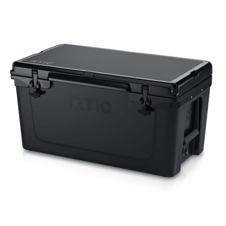 RTIC 65 QT Ultra-Tough Rotomolded Hard-Sided Ice Chest Cooler, Fits 84 Cans, Black