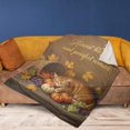 thumbnail image 3 of TiniDecor Harvest Cat Fleece Throw Blanket, 50"x60", Cozy Autumn Pumpkin and Fall Decor, 3 of 3