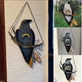 thumbnail image 2 of Ventana colgante cuervo bruja ornamento vidrieras casa pared jardín decoración Tmvgtek Oficina Multiescena Multifunción, 2 of 5