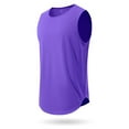 thumbnail image 7 of Gibobby Men's Muscle Tank Sleeveless Tee Workout Gym Crewneck Midweight Sleeveless shirts for men(XL,Purple), 7 of 7