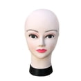 thumbnail image 3 of Cabeza de maniquí femenino, soporte para pelucas de cosmetología, belleza ligera, modelo de exhibición de peluca profesional, cabeza de maniquí de PVC Rosa, 3 of 8