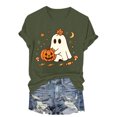 thumbnail image 5 of Akiihool Summer Halloween Halloween Teacher Shirts for Women Groovy Read More Books Ghost T-Shirt Short Sleeve Halloween Party Tee Tops (AG,XL), 5 of 7