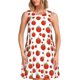 thumbnail image 1 of Fotbe Hand Drawn Tomatoes Vestido de Verano sin Mangas para Mujer – Vestido Midi Línea A, Estilo Camiseta Floral, Vestido Playero Casual y Fluido, 1 of 7