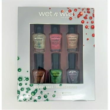Wet N Wild Holiday Nails - Gift Set - 6 Count Mega Last Nail Colors - Net Wt. 0.45 FL OZ Each - One Gift Set