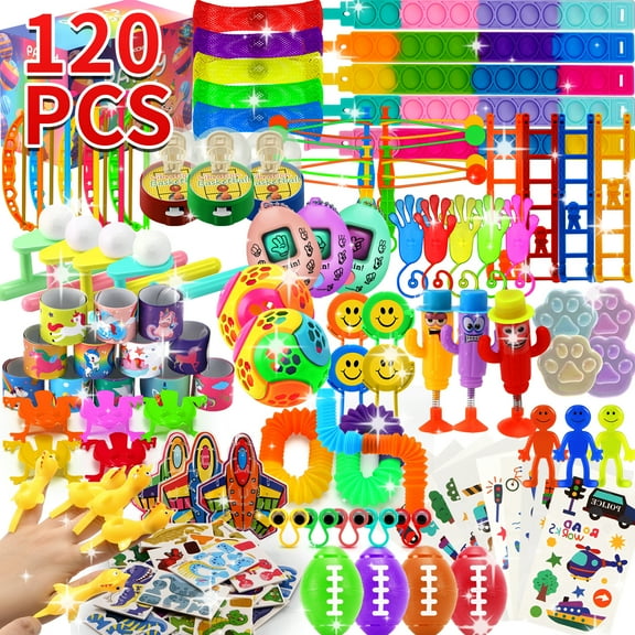 Jiakora Party Favors for Kids 120PCS Treasure Prizes Box Toys, Goodie Bags Stuffers for Kids Classroom Rewards, Easter Egg Fillers, Birthday Gift For Boys Girls