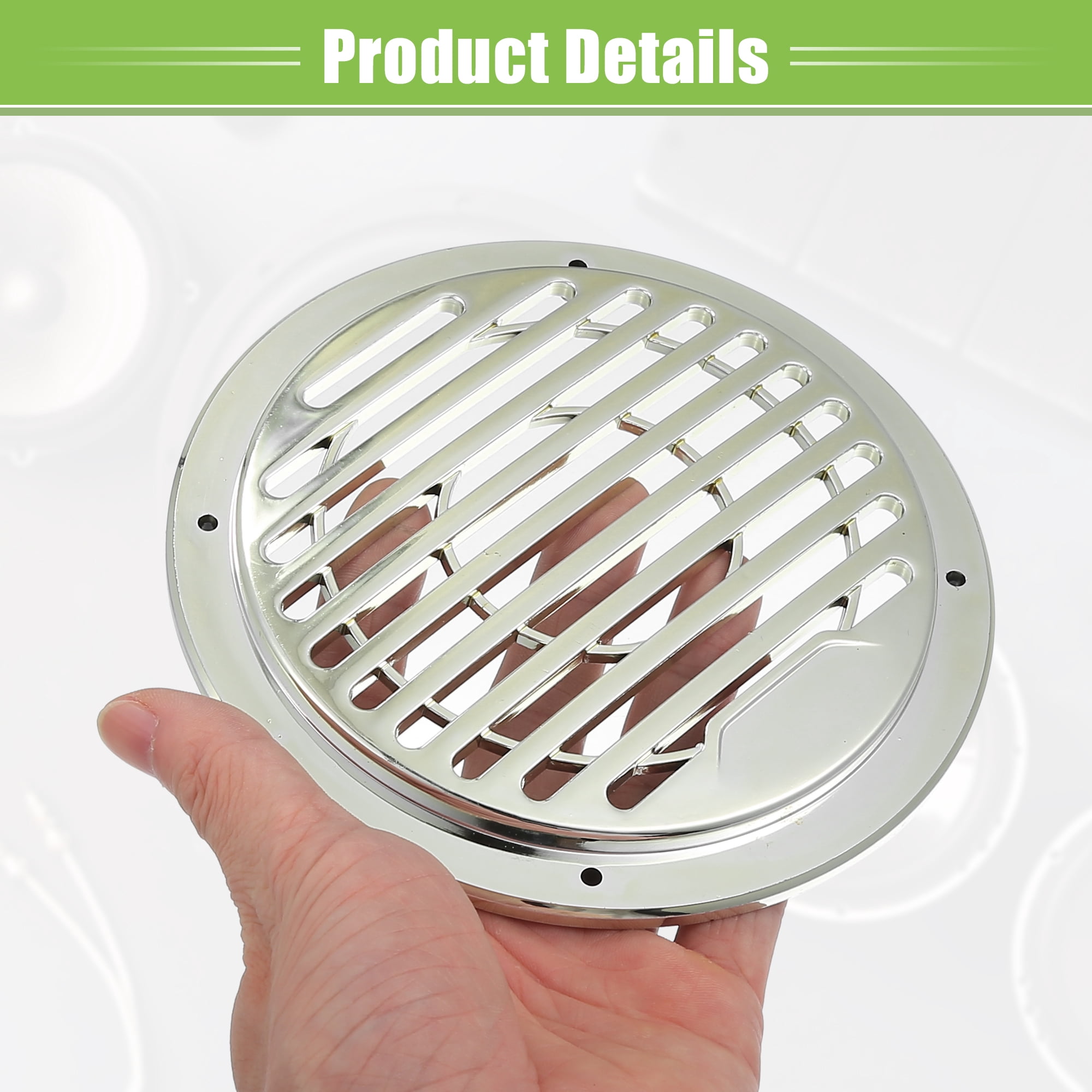 Unique Bargains Car Speaker Grills Cover Guard Protector with Mounting Screws Silver 4.5"