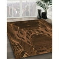 thumbnail image 3 of Ahgly Company Machine Washable Indoor Round Transitional Mahogany Brown Area Rugs, 8' Round, 3 of 7
