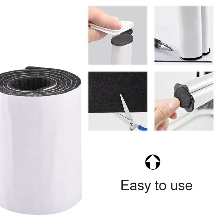 Felt Furniture Pads Heavy Duty Felt Strip Roll with Adhesive Backing  Adhesive Felt Tape for Protecting Hardwood Floors Chair Wall Protector(40 x  1.2 x 0.12 Inch,Gray) 