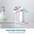 thumbnail image 5 of Wowow Single Handle Single Hole Bathroom Faucet with Supply Line and Deckplate in Polished Chrome, 5 of 9