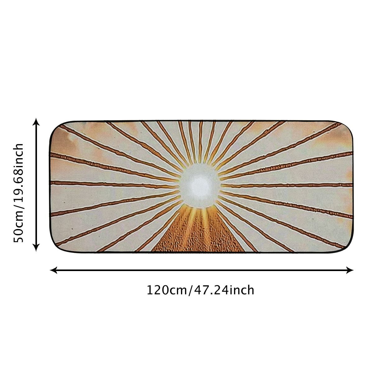 PHYHOO Abstract Sun Sunset Sunshine Waterproof Door Mat Outdoor Entrance Non-Slip Doormat for Bohemian Home Front Door Porch Outdoor Indoor Decorations 19.68*47.24 in