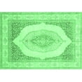 thumbnail image 1 of Ahgly Company Indoor Rectangle Abstract Emerald Green Modern Area Rugs, 8' x 10', 1 of 4