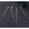 thumbnail image 6 of Solid 925 Sterling Silver Tassel Chain Dangle Earrings for Women Teens Long Dangle Drop Earrings Minimalist, 6 of 13