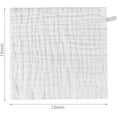 thumbnail image 6 of Viviland Baby Muslin Washcloths 12 Pack for Baby's Sensitive Skin, 6-Layer Cotton Bath Towel, Soft Newborn Baby Face Wipes, Great Shower Gift, 12 x 12 inches (pure white), 6 of 7
