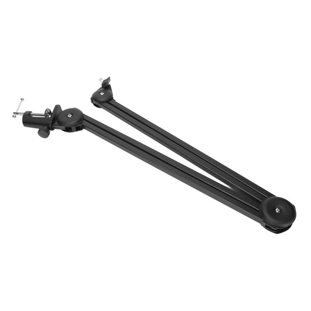 Mic Boom Arm Stand, Black Easy Installation High Load Bearing Capacity Iron Microphone Arm Stand Professional For Stations For Recording Studios