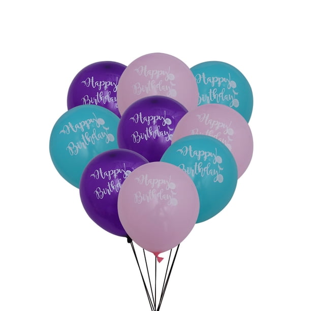 unbranded 15Ud De Decorativos Látex Multicolor Con De Sirena Para Fiestas