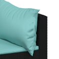 thumbnail image 5 of vidaXL Garden Corner Sofas with Cushions 2 pcs Black Poly Rattan, 5 of 5