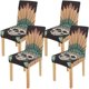 thumbnail image 1 of Funda protectora ABPHQTO Calavera con sombrero de plumas para silla Juego de 4, 1 of 4
