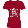 thumbnail image 3 of Inktastic Happy Easter The Easter Egg Hunter Gamer Women's V-Neck T-Shirt, 3 of 5