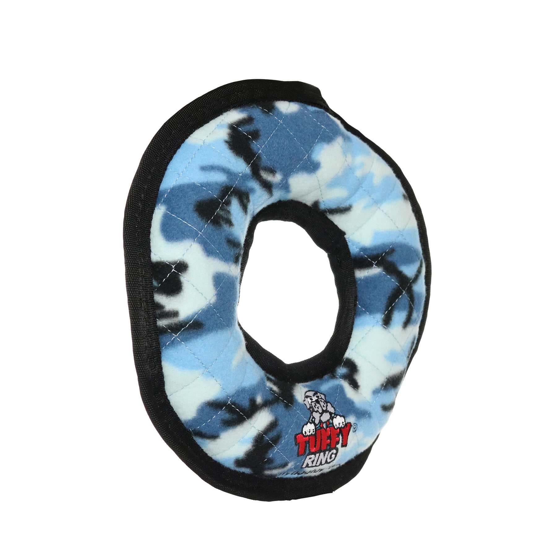 TUFFY® Ultimate Ring Camo Blue, 2-Pack, Durable Plush Squeaky Dog Toys