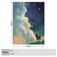 thumbnail image 4 of Orinice Galaxy Space Flannel Throw Blanket Cloudscape Clouds Stars Moon Distant Galaxies Warm Lightweight Cozy Blanket for Bedroom Living Rooms Sofa Couch  40x50in, 4 of 6