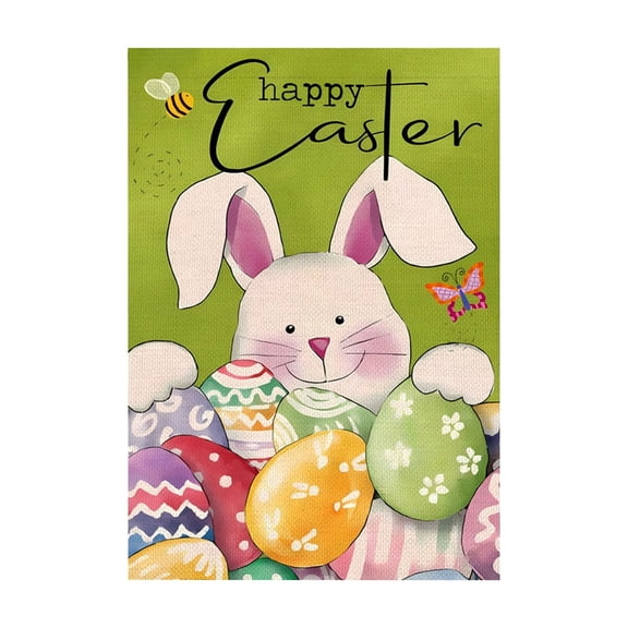YingYouFu Large Easter Garden FlagDouble Sided Welcome Carrot Yard Flags Spring Outdoor Porch Decorations Farmhouse Easter Bunny House Banners for Lawn Patio Garden and Home Decor
