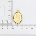 thumbnail image 3 of High Quality Rainbow CZ Stone Virgin Mary Necklaces Pendant 14K Yellow Gold Chain Christian Jewelry Women Christmas Birthday Gift, 3 of 6
