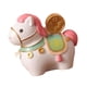 thumbnail image 3 of Figura de caballo de resina, estatua de caballo, adorno en miniatura para estantería de escritorio. Blanco Rosa, 3 of 7