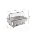 thumbnail image 3 of Chafing Dish Electric Buffet Set,2 x 4.5QT Half-Size Stainless Steel Food Servers and Warmers with Temperature Control For Wedding and Parties, 3 of 9