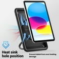 thumbnail image 5 of Dteck Case for iPad 10th Gen Case, Heavy Duty Shockproof Protective Case with Rotating Stand Handle Grip and Shoulder Strap for iPad 10th Gen 10.9" 2022,Black, 5 of 8