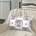 thumbnail image 4 of Plush Throw Pillow Covers, Artistic Cute Poodle Dog Pink_A Pillow Cases with Invisible Zipper, Breathable Microfiber Pillow Cases Standard Size for Sleeping Bedroom Sofa Living Room 16x24, 4 of 5