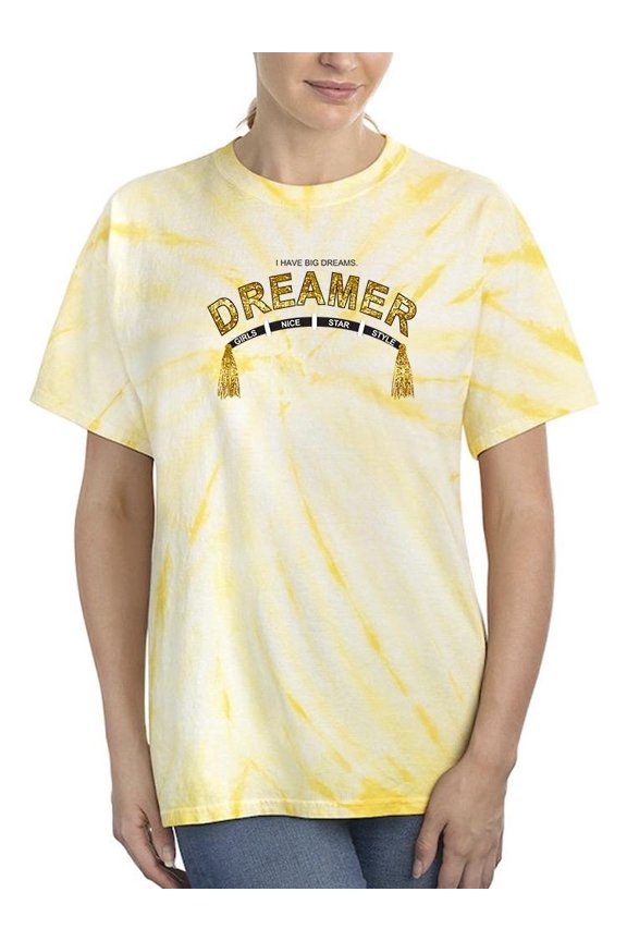 Dreamer Gold Glitter Nice Tie Dye Cyclone Women -Image by Shutterstock, Female Large