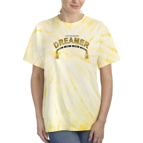 Dreamer Gold Glitter Nice Tie Dye Cyclone Women -Image by Shutterstock, Female XX-Large
