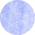 thumbnail image 1 of Ahgly Company Indoor Round Trellis Blue Modern Area Rugs, 6' Round, 1 of 4