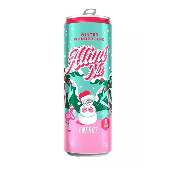 New Alani Energy Drink Variety Pack Winter Wonderland , Pink Slush ,Sherbet Swirl Sugar-Free, 12 fl oz Low-Calorie Energy Boost Drink (Pack of 6)