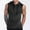Dark Gray, variant on Man Printing Casual Sports Drawstring Sleeveless Hooded Blouse