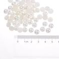 thumbnail image 4 of Cuentas de Media Perla 60uds Unique Bargains 8mm Resina Plano Reverso Brillantes Imitación Perla Beige, 4 of 5