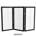 thumbnail image 2 of Red Lantern 2 ft. Short Desktop Double Cross Shoji Screen - Black - 3 Panels, 2 of 8