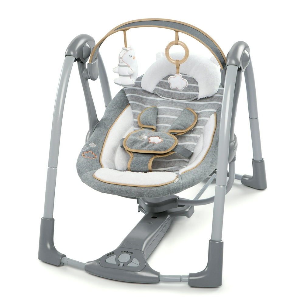 Ingenuity Boutique Collection Swing 'n Go Portable Swing with Premium ...