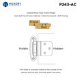 thumbnail image 4 of Hickory Hardware P243-AC Antique Copper Surface Self-Closing 0.37 In. Offset Hinge 2-Pack, 4 of 4