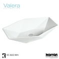 thumbnail image 2 of Karran Usa Vc-602 Valera 25-1/8" Rectangular Vitreous China Vessel Bathroom Sink - White, 2 of 5