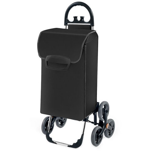 YYEAN  Folding Stair Climbing Shopping Cart - Heavy-Duty Hand Truck with Removable Waterproof Bag, Adjustable Handle, 3-Wheel Stair-Climbing Design, Space-Saving Foldable Structure, Grey