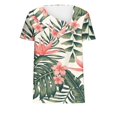 thumbnail image 4 of Fiudx Ofertas Flash Del Día Top Informal de Primavera y Verano de Manga Corta con Cuello En V para Mujer, 4 of 5