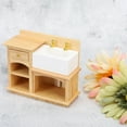thumbnail image 2 of Exquisite 1:12 Environmentally Friendly Dollhouse Sink Unit, Mini Dollhouse Miniature Kitchen Cabinet, For Kids Pretend Toy Shooting Props Handcraft Sink, 2 of 8