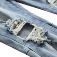 thumbnail image 4 of SWSMCLT Men's Fall Denim Pant Stretch Jeans Chic Pants Stretchy Comfy Breathable Blue 32, 4 of 5