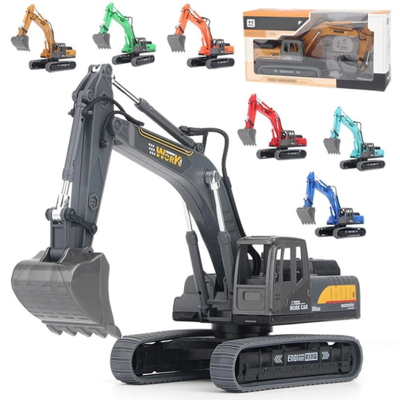 Godderr Boy Car Toy Role-Playing Engineering Car Plastic Simulation Excavator Educational Kid Toy