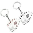 thumbnail image 2 of KAKOWELY Playing Cards Keychain 2Pcs Poker Card Pendant Keychain Decorative Playing Card Pendant Keychain Hanging Keyring3.94"X2.01"X0.31", 2 of 4